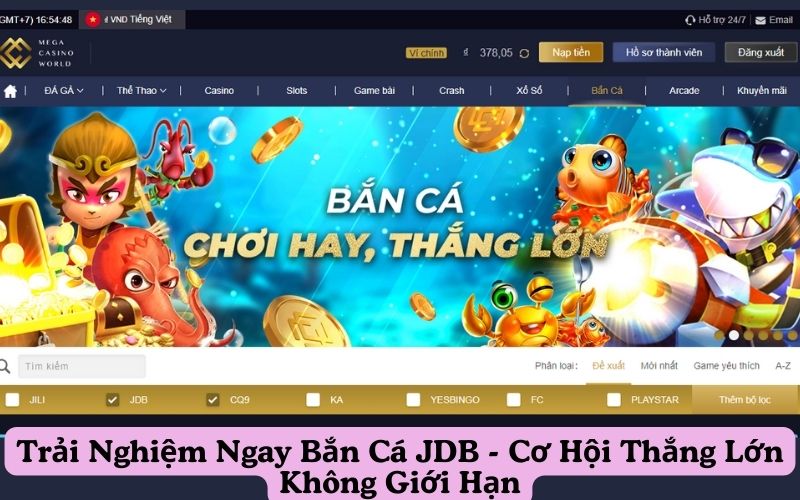 Trải Nghiệm Ngay Bắn Cá JDB – Cơ Hội Thắng Lớn Không Giới Hạn