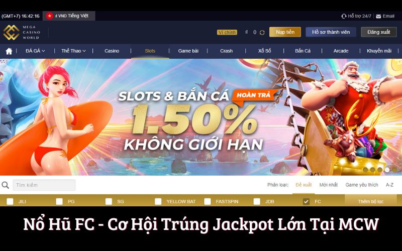 Nổ Hũ FC - Cơ Hội Trúng Jackpot Lớn Tại MCW