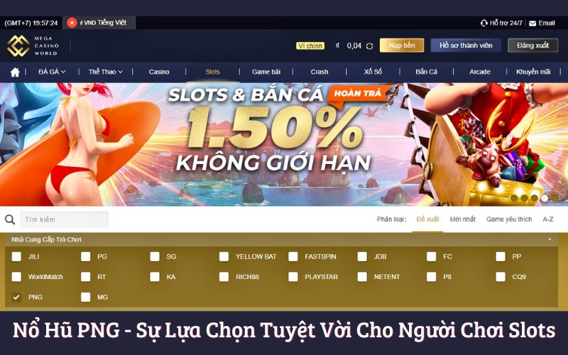 Nổ Hũ PNG - Sự Lựa Chọn Tuyệt Vời Cho Người Chơi Slots