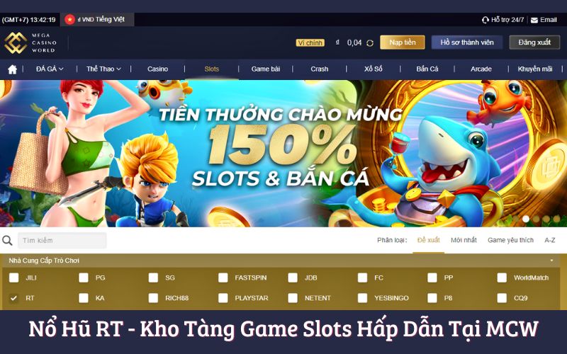 Nổ Hũ RT - Kho Tàng Game Slots Hấp Dẫn Tại MCW