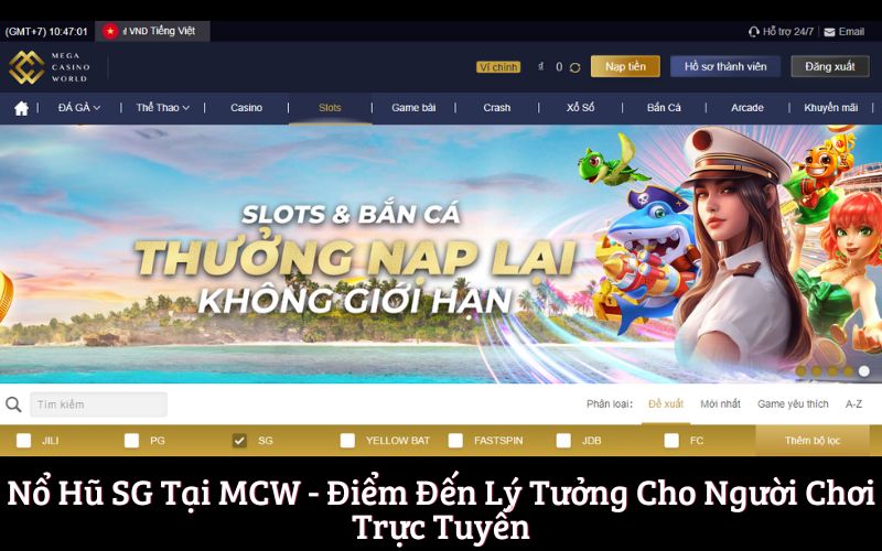 Nổ Hũ SG Tại MCW - Điểm Đến Lý Tưởng Cho Người Chơi Trực Tuyến