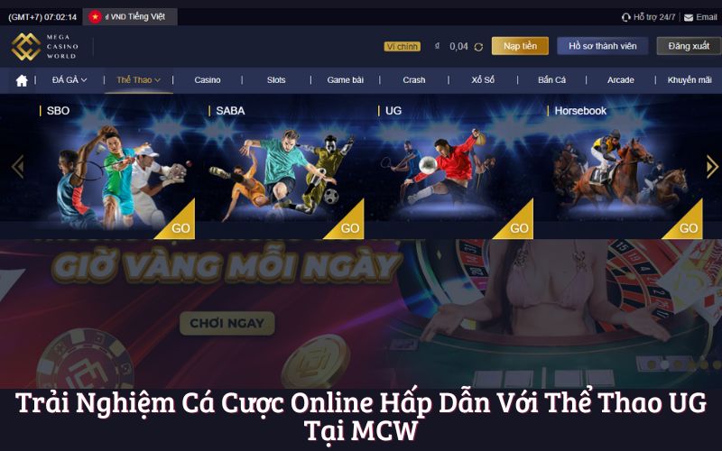 Trải Nghiệm Cá Cược Online Hấp Dẫn Với Thể Thao UG Tại MCW