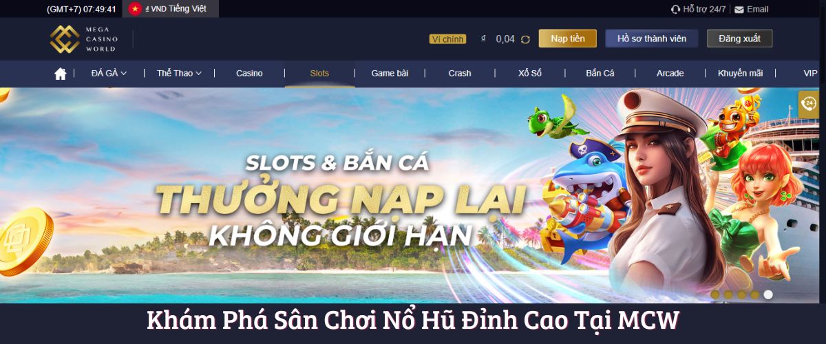 Giới thiệu khái quát về nổ hũ tại MCW