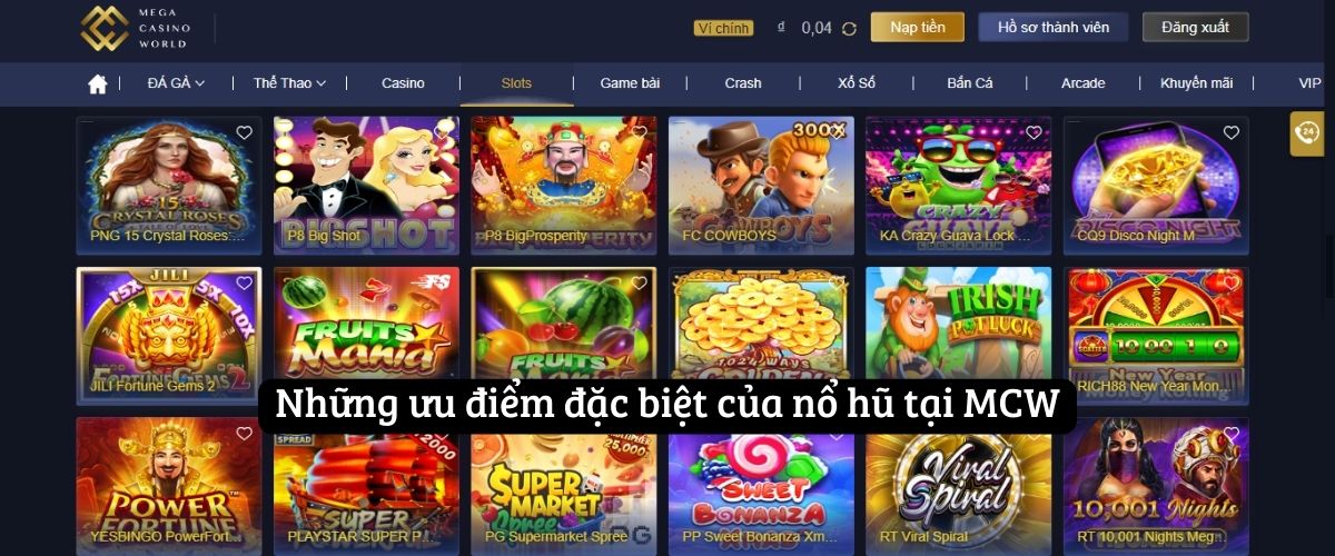 Những ưu điểm đặc biệt của nổ hũ tại MCW