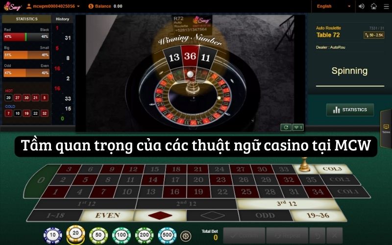 Tổng Hợp Các Thuật Ngữ Cơ Bản Trong Casino Tại Nhà Cái MCW