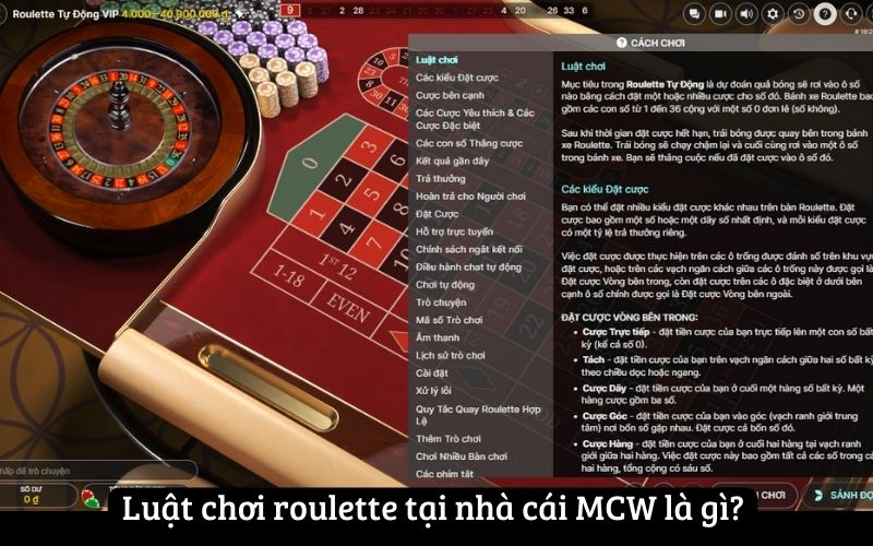 Khám Phá Chi Tiết Về Luật Chơi Roulette Tại Nhà Cái MCW