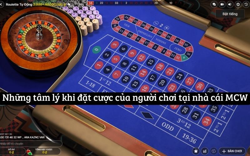 Tìm Hiểu Tâm Lý Khi Đặt Cược Của Người Chơi Tại MCW